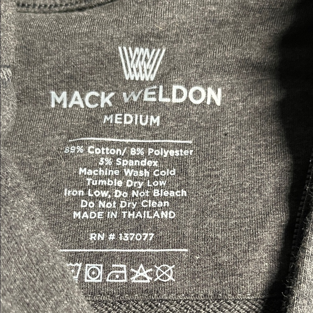 Mack Weldon Dark Gray Hooded Jacket Full Zip - Picture 2 of 9